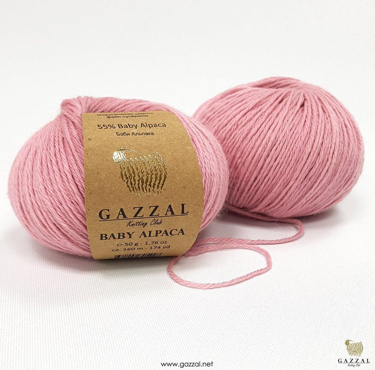 Пряжа Gazzal Baby Alpaca цвет 46007 розовый