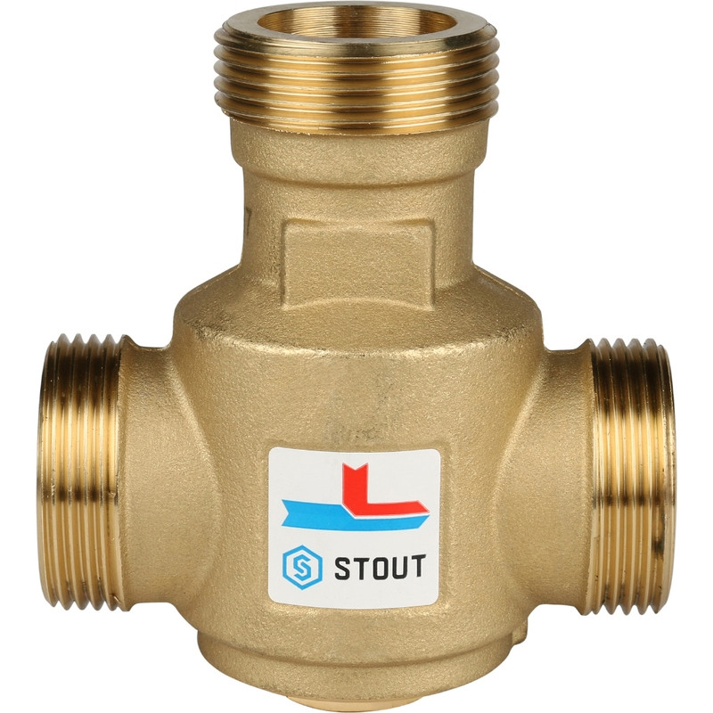 STOUT термостатический смесительный клапан G 1 1/4" НР 60°С - фото 3 - id-p86062132