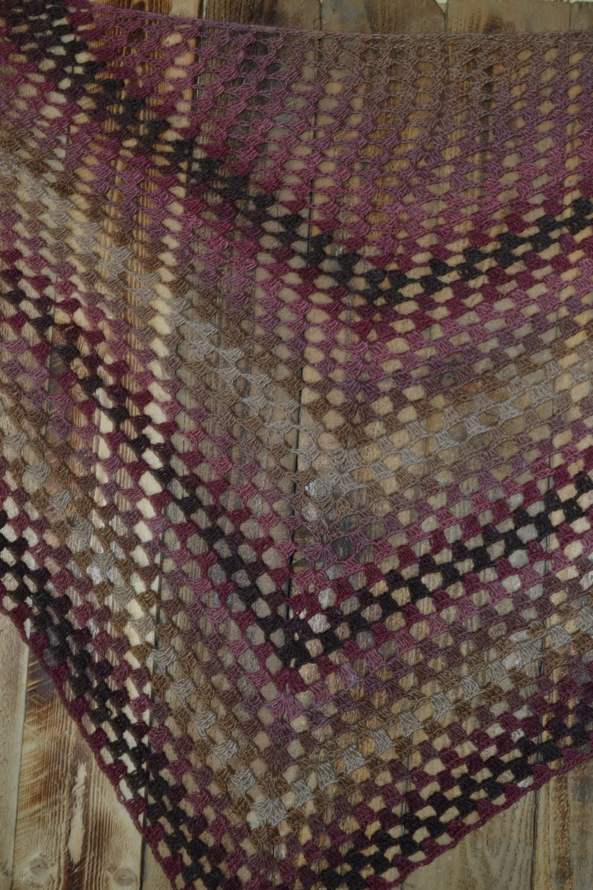 Купить вязаную ажурную цветную шаль крючком ручной работы - фото 7 - id-p86067045