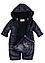 Детский комбинезон-трансформер 3 в 1 с съемной меховой подкладкой Рафаэль темно-синий (осень-зима-весна), фото 5