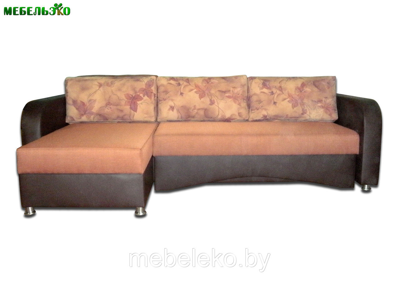 Угловой диван "Диона" коричневый