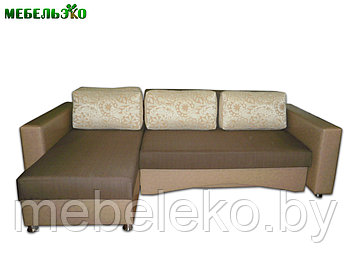 Угловой диван "Диона" коричневый patern