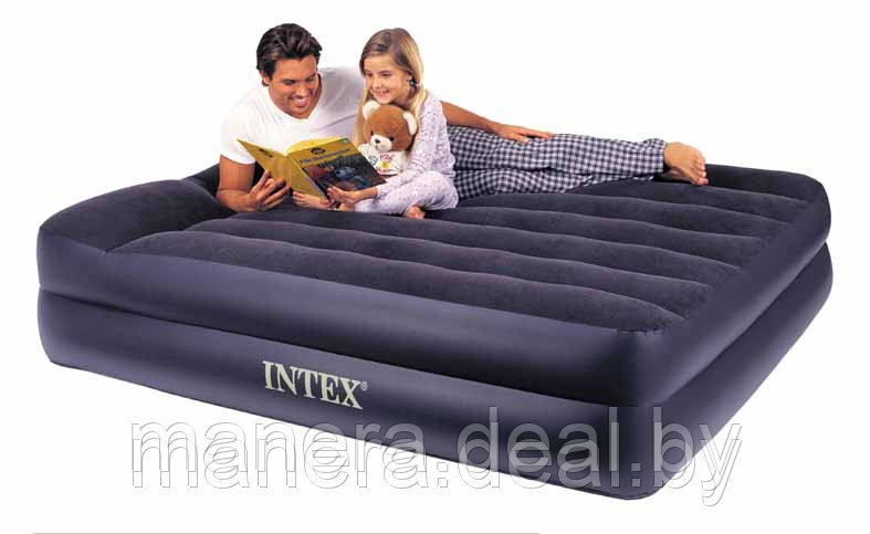 Кровать со встроенным насосом 152х203х47 см, Queen   Intex  (SUN) 66702