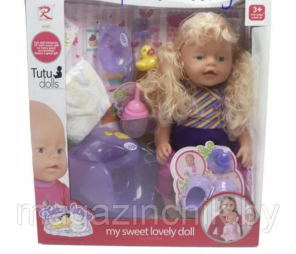 Кукла-пупс Tutu dolls с волосами (пьет, писает, спит) 9980 - фото 1 - id-p85985358