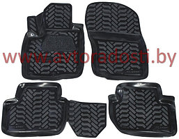 Коврики для Mitsubishi Outlander (06-15) / Citroen C-Crosser / Peugeot 4007 (07-13) / 3D c подпятником /