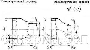 Переход нержавеющий ст. 12х18н10т Ду42,4х2,6-21,3х2 концентрический приварной - фото 2 - id-p4210620