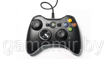 Джойстик XBOX 360 на кабеле (Черный) - фото 1 - id-p4211162