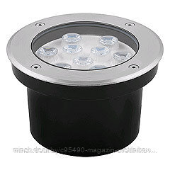 Светильник тротуарный : 9LED холодный белый, 9W, 160*H90mm, внутренний диаметр: 140mm, IP 67, SP4113, артикул