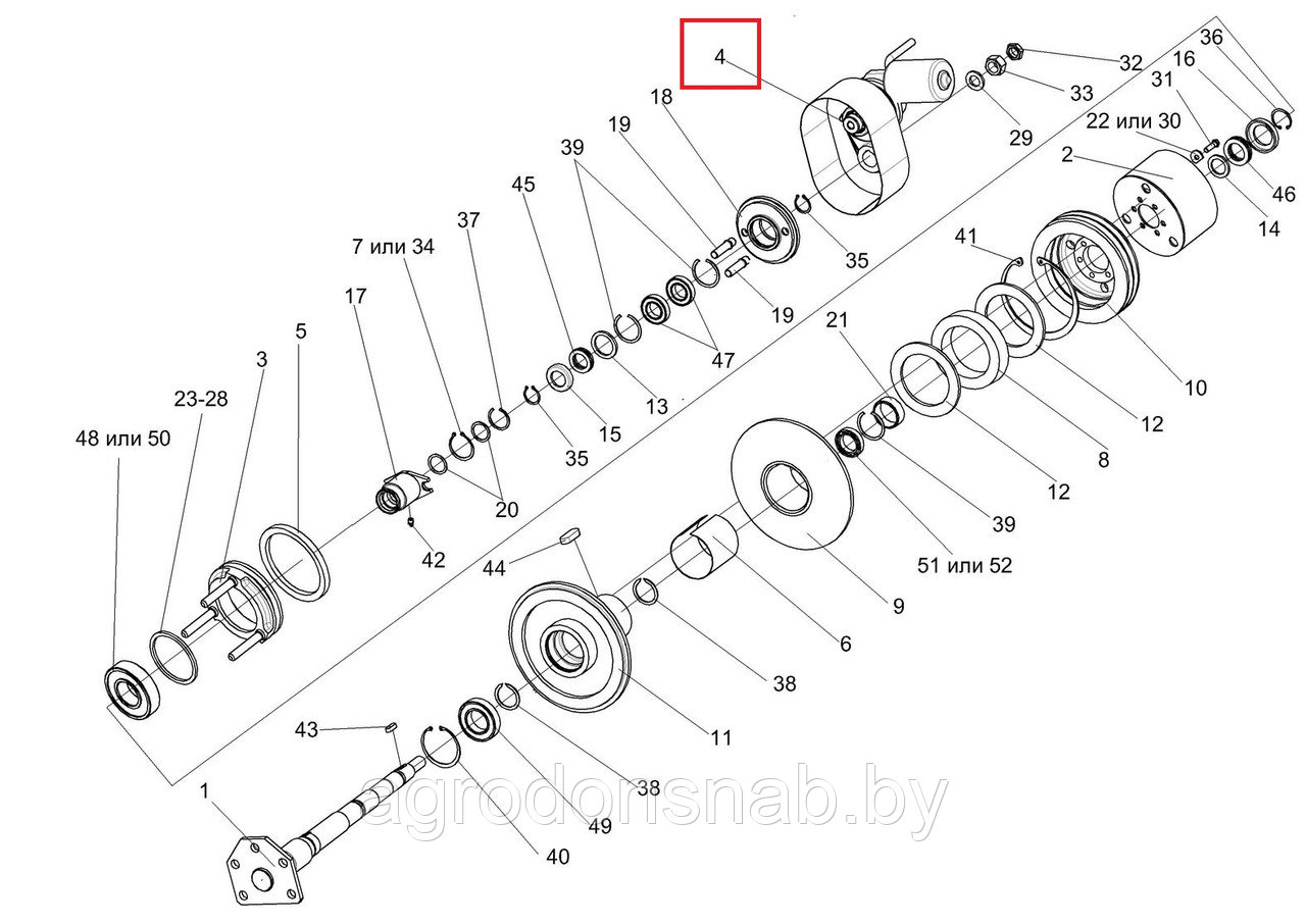 Привод вариатора вентилятора без электромотора ЭВВ-1 КЗК-12-0202690Б