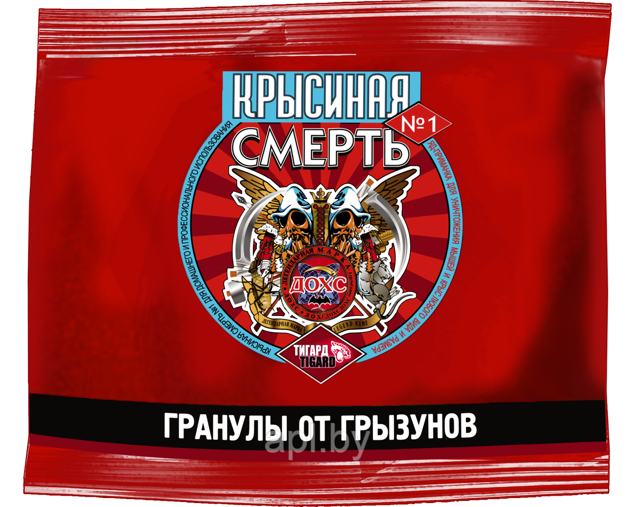 Родентицидное средство "Тигард/Tigard", Гранулы Крысиная смерть № 1, пакет, 100г.