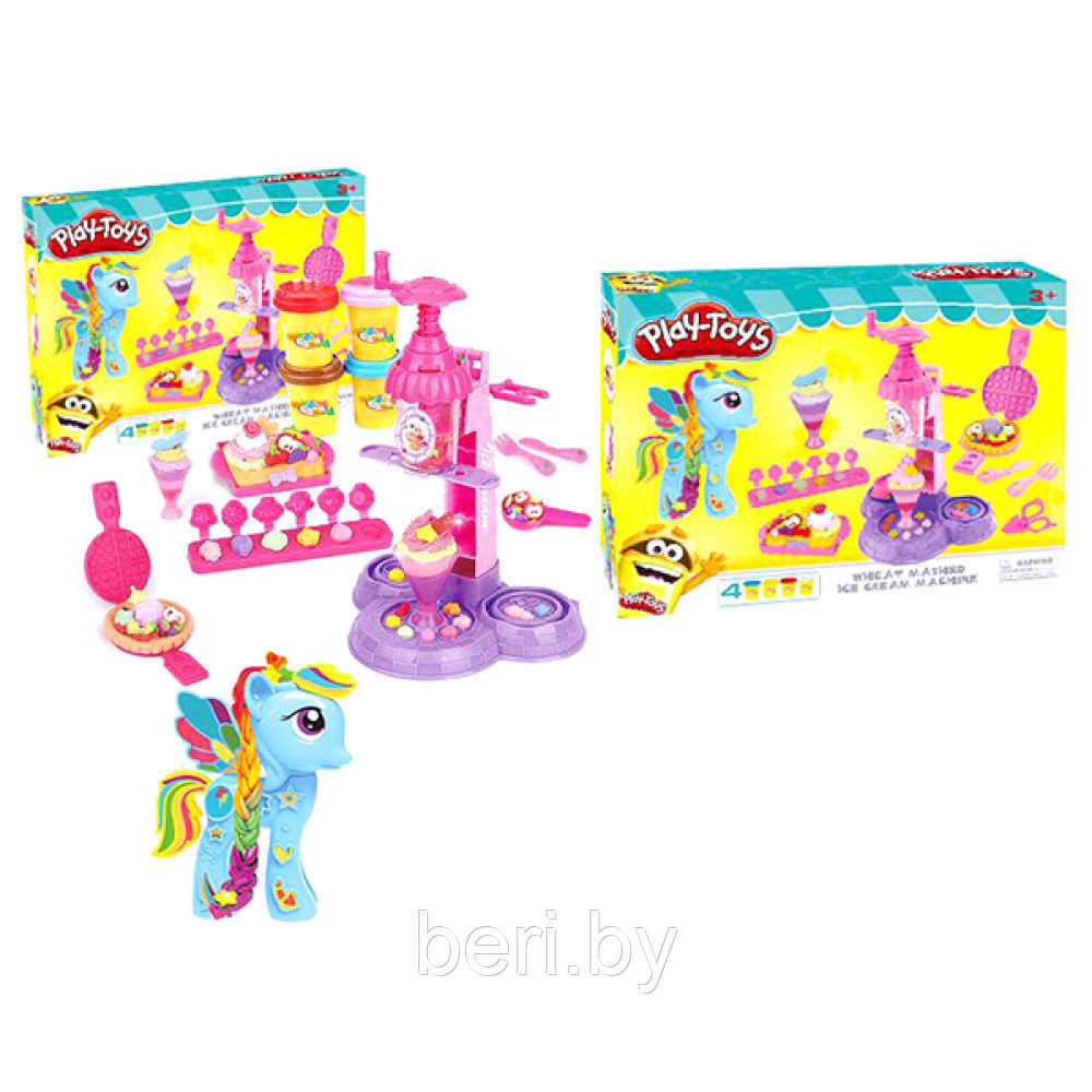 Игровой набор пластилина "Кондитерская" набор для творчества, Play Toys,  666-19, 4 цвета