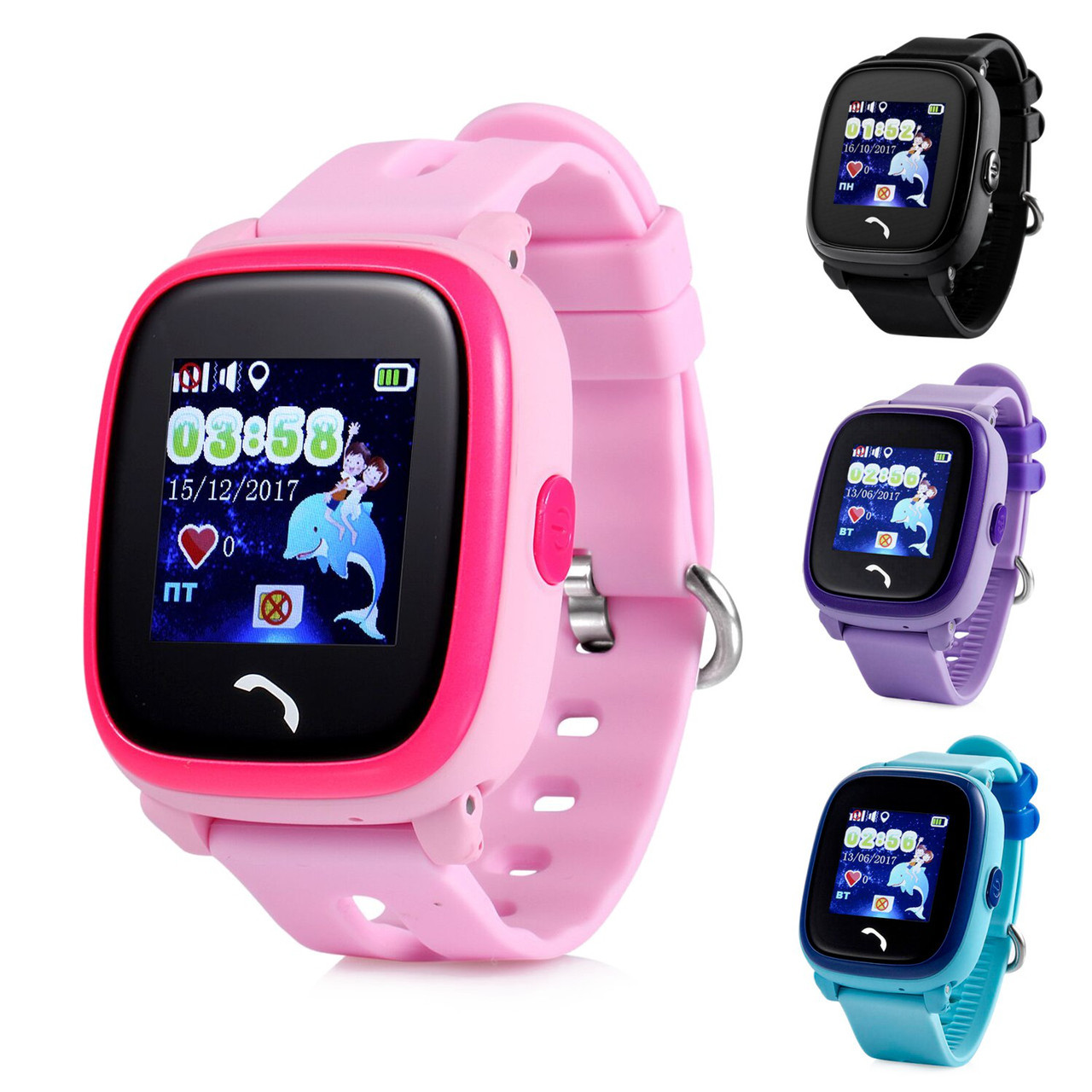 Детские умные часы водонепроницаемые Smart Baby Watch GW400S (розовые) - фото 7 - id-p86195619