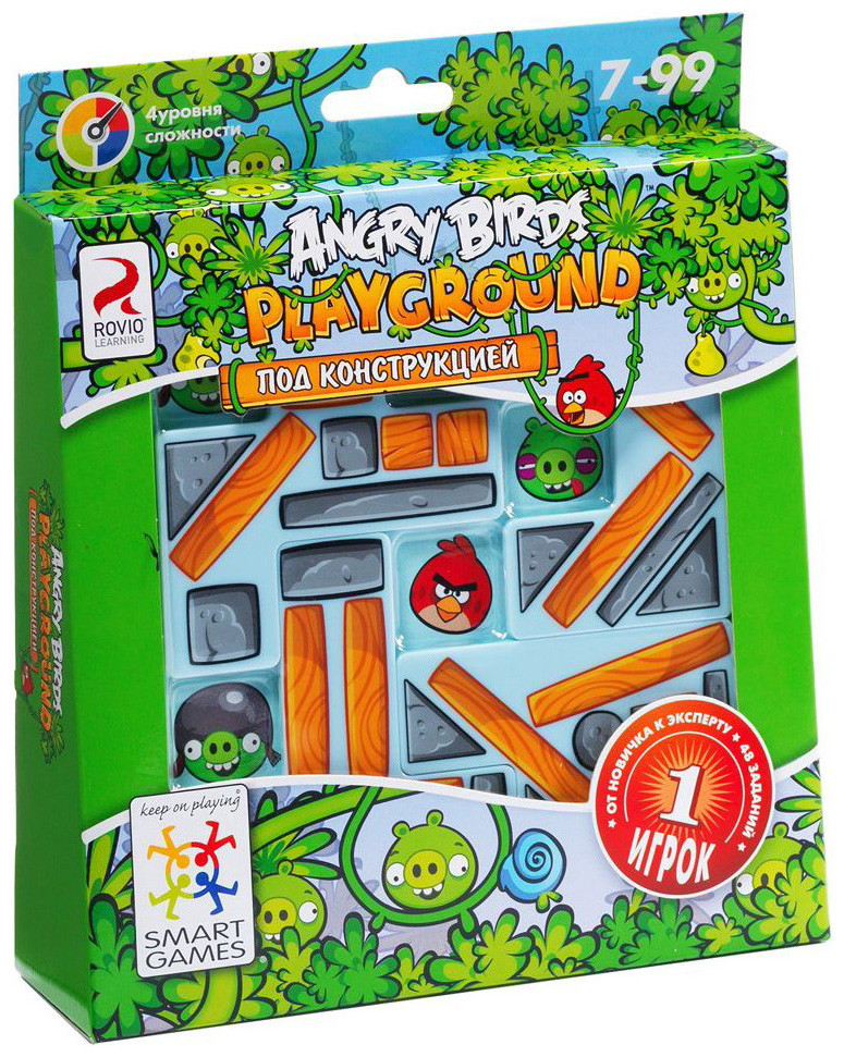 Логическая игра Angry Birds Под Конструкцией, Bondibon (Бондибон) (уценен) - фото 1 - id-p86196887