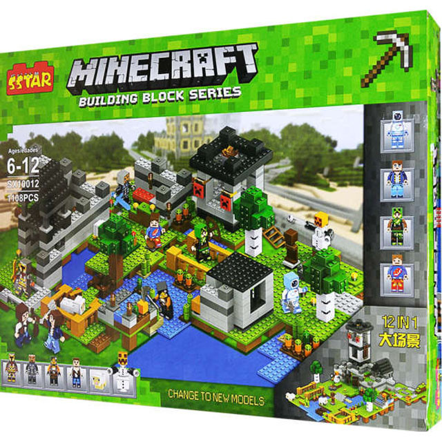 Конструктор Sstar SX10012 Minecraft Городская крепость (аналог LEGO Minecraft) 1108 деталей