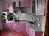 Кухня угловая фиолетовая