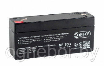 Аккумуляторная батарея Kiper GP-633 F1 6V/3.3Ah - фото 1 - id-p86215267