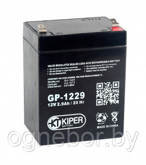 Аккумуляторная батарея Kiper GP-1229 F1 12V/2.9Ah - фото 1 - id-p86218286