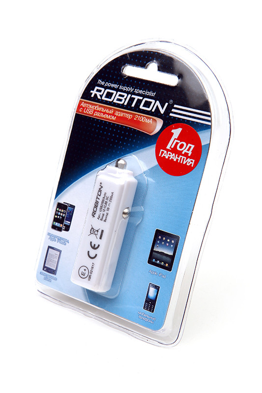 Robiton Адаптер/блок питания USB2100/auto с USB входом BL1