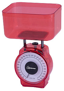 Весы кухонные механические HOMESTAR HS-3004М, 1 кг, цвет красный