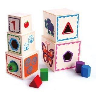 Детская деревянная игрушка Кубики сортер - фото 2 - id-p86225836