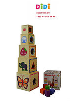 Детская деревянная игрушка Кубики сортер 