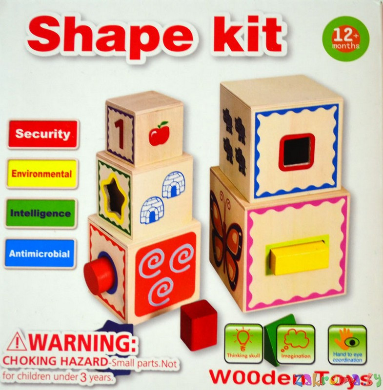 Детская деревянная игрушка Кубики сортер - фото 4 - id-p86225836