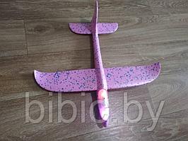 Детский большой игрушечный Светящийся Самолет Планер 49*47см для игры детей малышей. Игрушка для детей