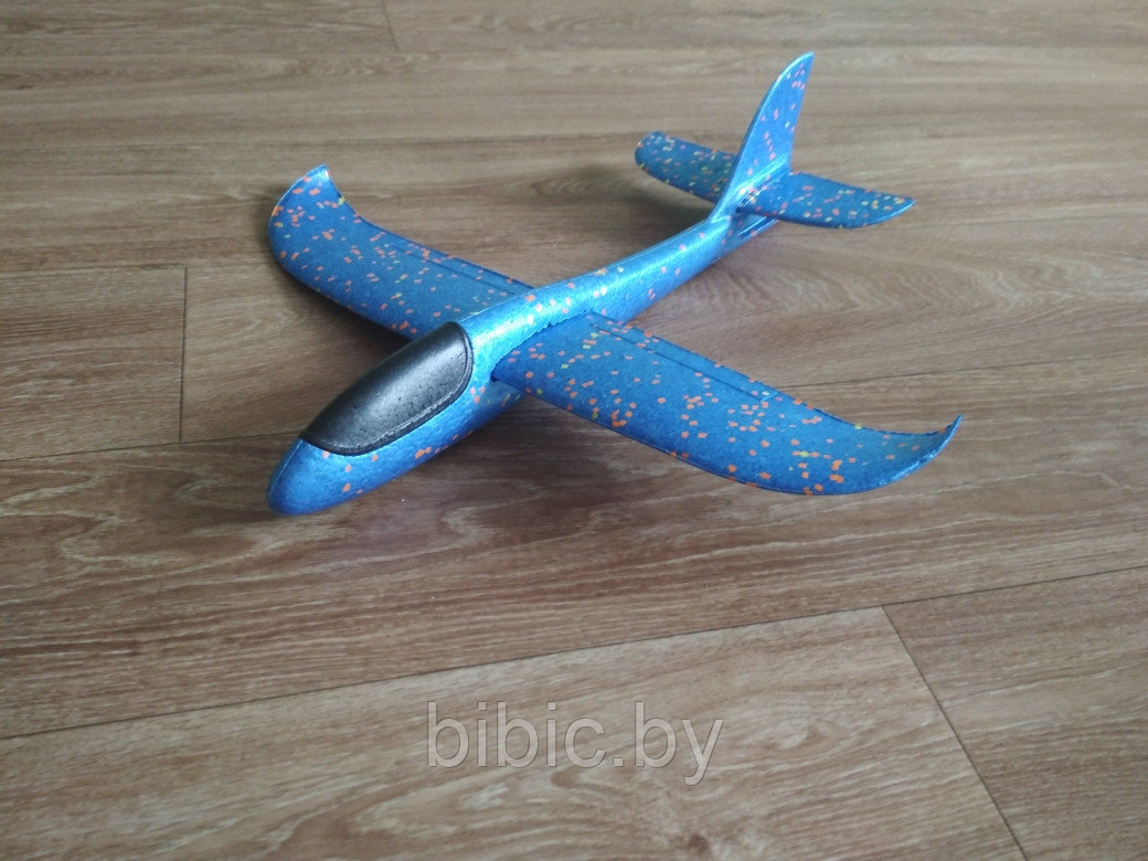 Детский большой игрушечный Светящийся Самолет Планер 49*47см для игры детей малышей. Игрушка для детей Синий - фото 1 - id-p86252042