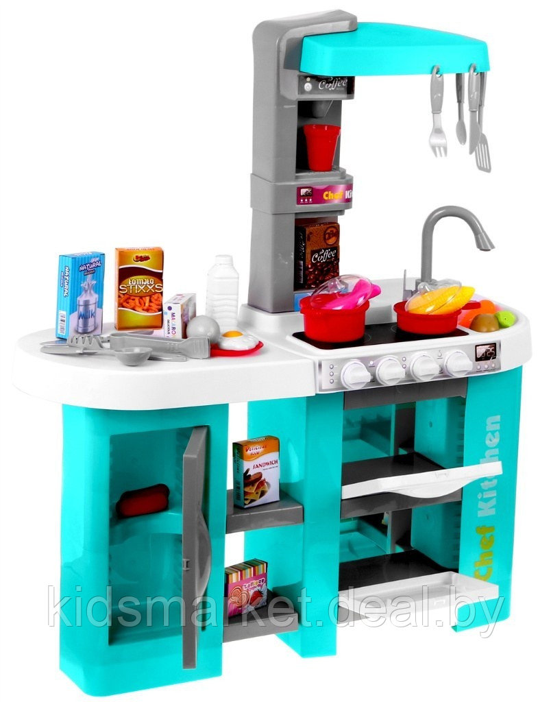 Игровой набор детская кухня Kitchen Shef 922-46 (53 предмета, свет, звук, вода) - фото 3 - id-p86255147