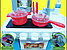 Игровой набор детская кухня Kitchen Shef 922-49 (49 предмета, свет, звук, вода) фиолетовый, фото 5