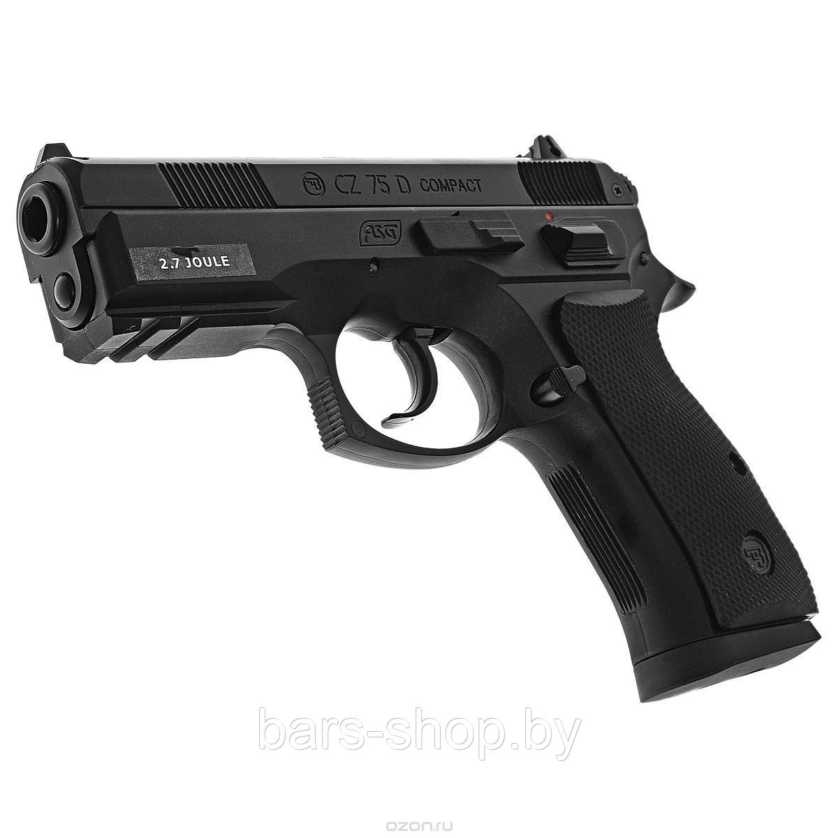 Пневматический пистолет ASG CZ 75 D Compact пластик 4,5 мм