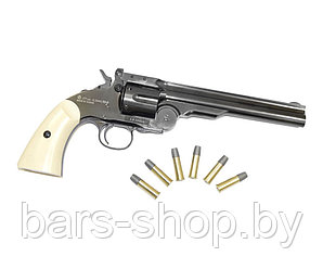 Пневматический револьвер ASG Schofield-6 steel grey 4,5 мм