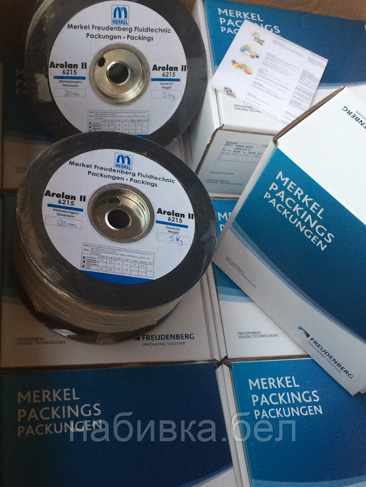 Характеристики и размеры сальниковой набивки Merkel Arolan II 6215 16x16 mm - фото 2 - id-p85156098