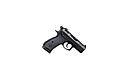 Пневматический пистолет ASG CZ-75 D Compact пластик, подвижный никелированный металлический затвор 4,5 мм, фото 3