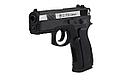 Пневматический пистолет ASG CZ-75 D Compact пластик, подвижный никелированный металлический затвор 4,5 мм, фото 7