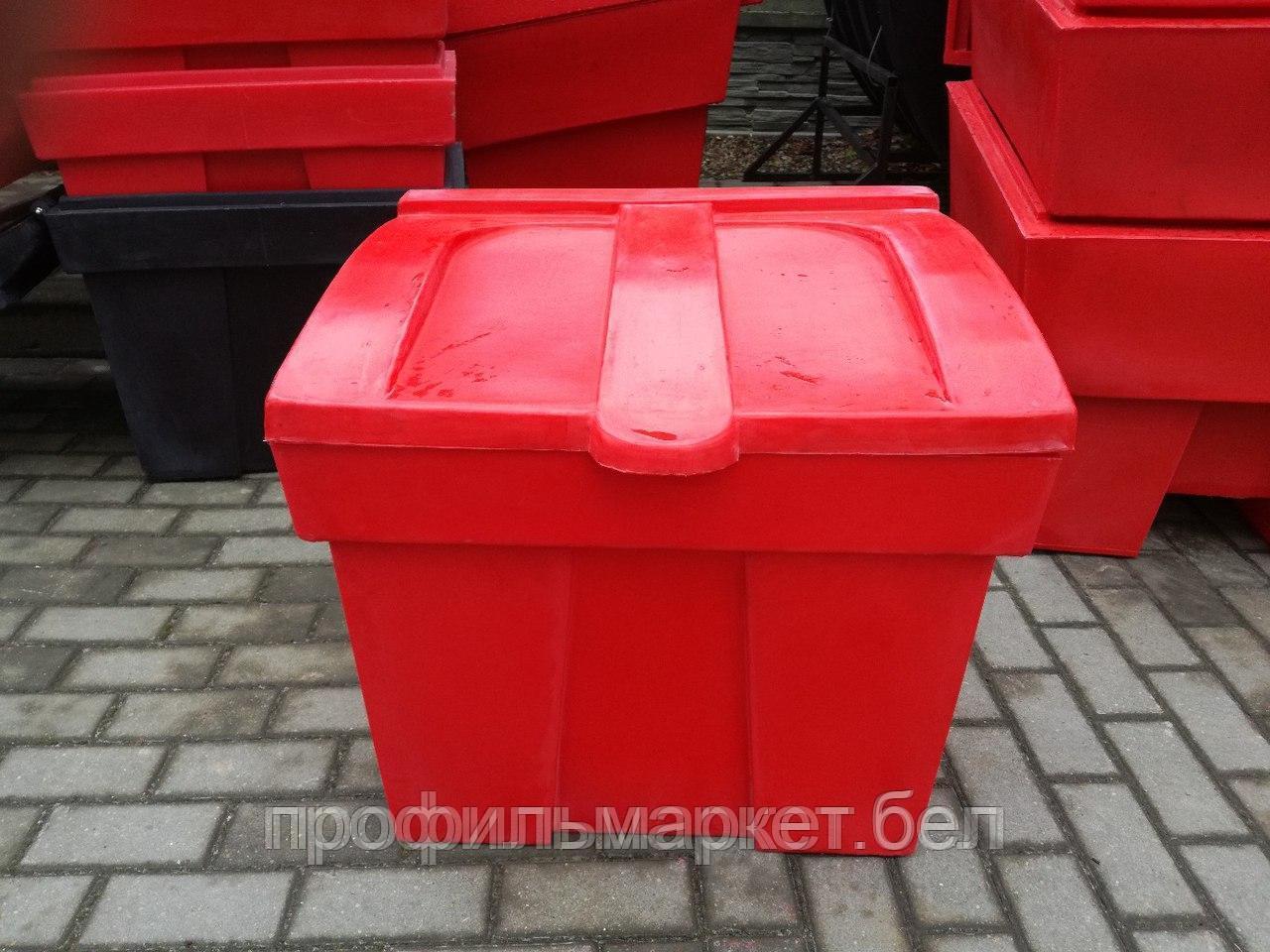 Пластиковый ящик для песка и соли 150 литров красный - фото 1 - id-p68655802