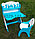 Детский столик и стульчик с регулировкой высоты А001 белый детский стол, фото 6