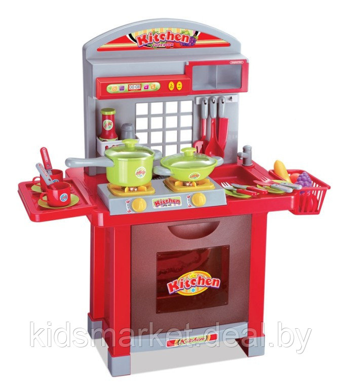 Детский игровой набор "Кухня" Kitchen set 008-55А (плита, духовка, мойка, аксессуары) со светом и звуком
