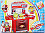 Детский игровой набор "Кухня" Kitchen set 008-55А (плита, духовка, мойка, аксессуары) со светом и звуком, фото 2