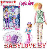 Кукла  Defa Lucy  8356 с ребенком-Лыжница, 2 вида