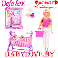 Кукла Defa 8359 детская комната , кроватка и 2 малыша