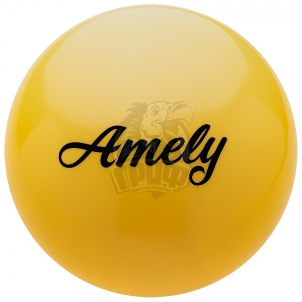 Мяч для художественной гимнастики Amely 190 мм (желтый) (арт. AGB-101-19-Y)