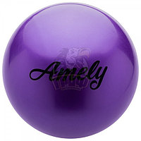 Мяч для художественной гимнастики Amely 190 мм (фиолетовый) (арт. AGB-101-19-PU)