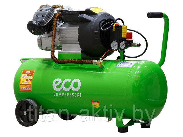 Компрессор ECO AE-705-3 коаксиальный (440 л/мин, 8 атм, коаксиальный, масляный, ресив. 70 л, 220 В, - фото 2 - id-p86340384