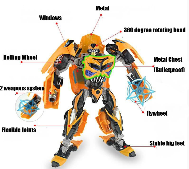Робот-трансформер стальной Бамблби 30 см, J8069 - фото 3 - id-p86346564