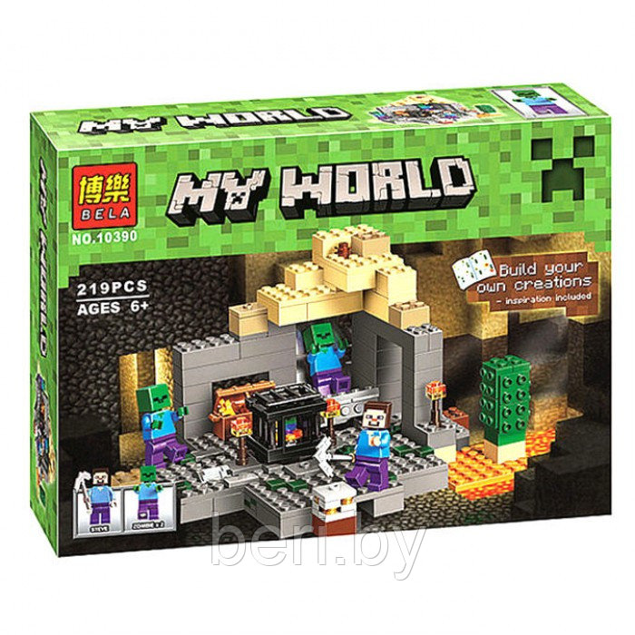 Конструктор QSO8 MineCraft My World 10390 "Подземелье. Темница" 219 деталей (аналог Lego 21119) Майнкрафт - фото 2 - id-p86356793