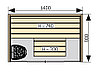 Сауна для ванной HARVIA Capella SC1409 в комплекте с печью и аксессуарами, фото 4