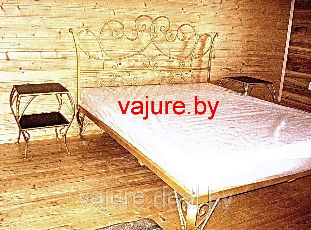 Комплект кованый №33 (кровать и тумбочки) - фото 1 - id-p4229921