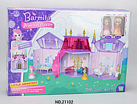 Детский игрушечный кукольный дом, Домик для кукол с мебелью и куклами-принцессами 21102