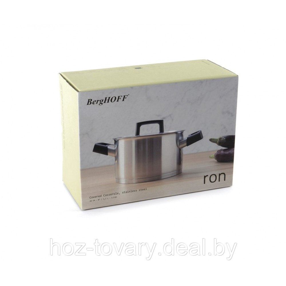 Кастрюля BergHOFF Ron с металлической крышкой 24 см 6,4 л арт.3900024 - фото 4 - id-p86436574